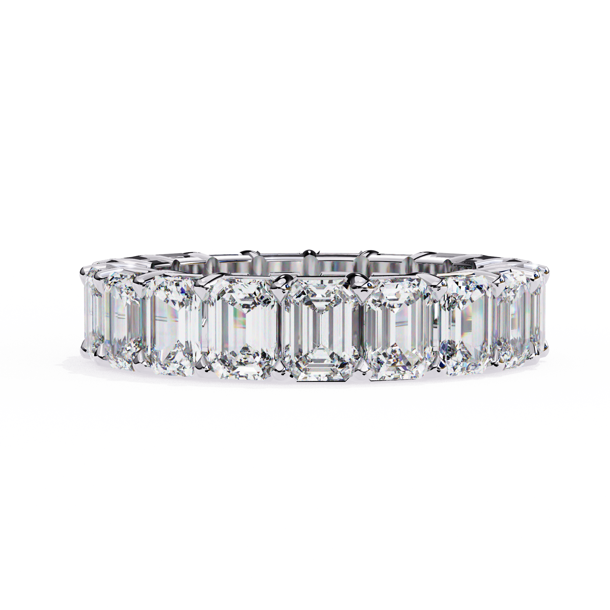 Emerald-Cut Diamond Full Eternity Band