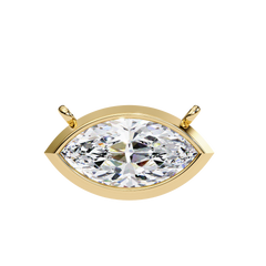 Marquise Bezel-Set Pendant Necklace