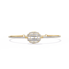 Celestia Round Cut Diamond Bracelet | Sleek Luxury Accessory